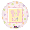 Folieballon Geboorte Meisje Its A Girl Voetjes 45 cm